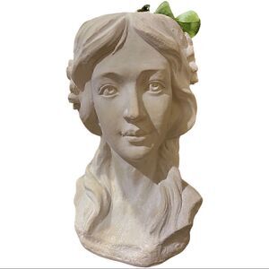 Beautiful Lady Planter Resin Plaster Large Size at 13” Perfect for your monstera